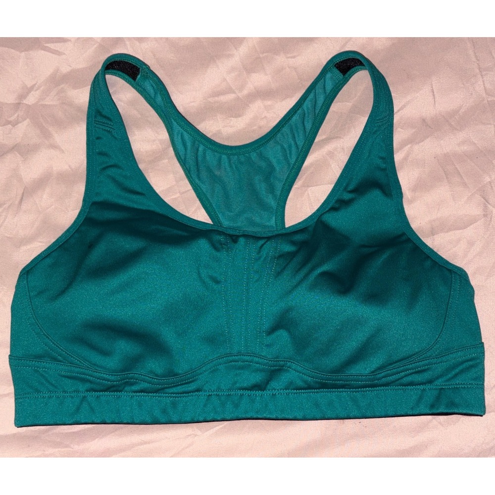 Saucony Green Medium Impact Athlete Avenger Sports Bra, Large